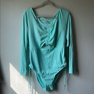Celebrity Pink Aqua Long Sleeve Top